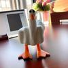 Novelty Resin Middle Finger Duck Decor Zakka Style Desktop Mini Sculpture Funny Office Desk Accessory