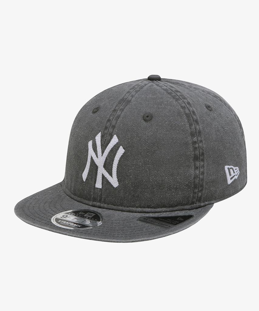 NEW ERA Mlb New York Yankees Pigment Washed Retro Crown Strapback Black