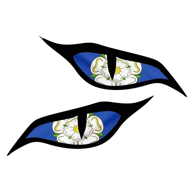 Car Stickers for Evil Yellow Eyes RV Motorcycle Occlusion Scratch Waterproof Windshield VAN Anime Decal STICKER Products