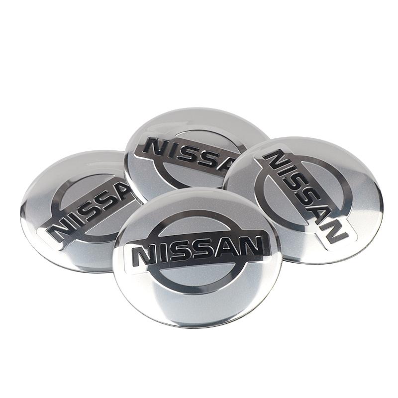 4Pcs Aluminum Metal Emblem Car Wheel Center Hub Caps Sticker Badge For Nissan Nismo X-trail Juke Qashqai J10 Leaf Tiida Note GTR