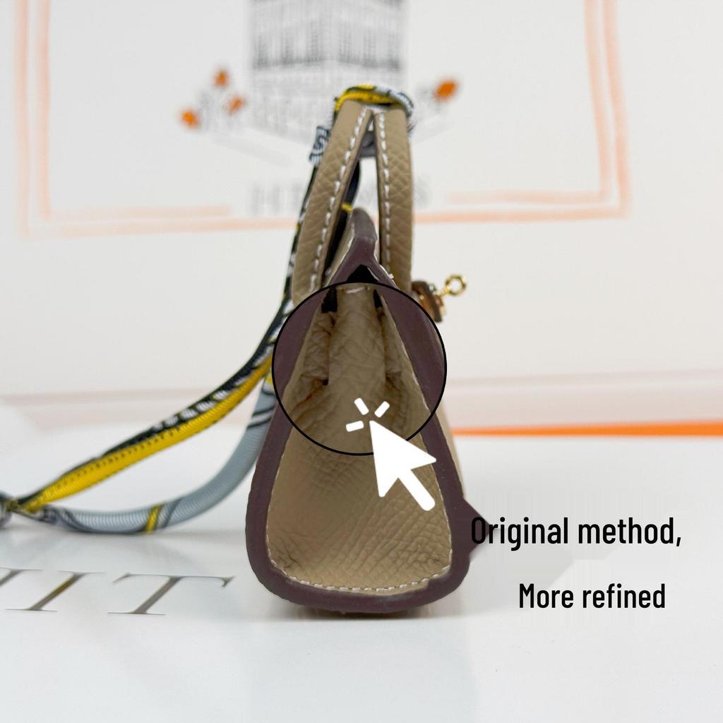 Chic Mini Bag Charm - Cute Earphone Pouch & Coin Purse with Car Keychain Decoration.