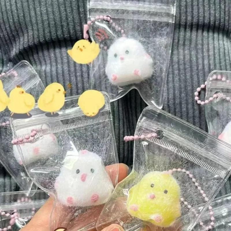 1Pc Cute Chick Squeeze Stress Relief Toy Soft  Toy Cartoon Slow Rebound Toys Decompression Squishy Toys For Kid /Girl Gifts