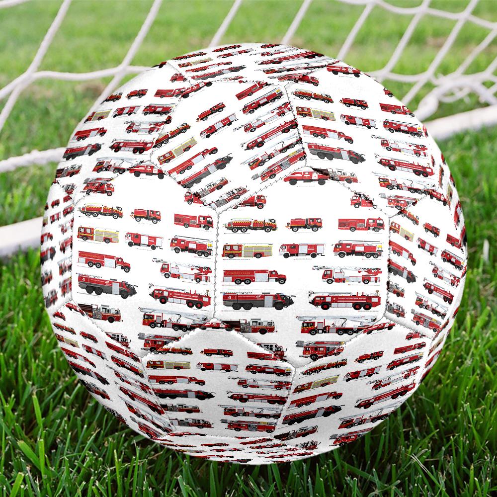 fire truck Theme Size 5 Soccer Ball, Suitable for Both Indoor and Outdoor Matches, a Gift Suitable for Everyone.