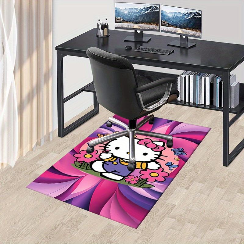 

1pc Hello Kitty Office Carpet Under Chair Mat Gift Universal Rug for Room Decor Birthday Present Bedroom Flooring Mat Non-Slip Area Rugs for 60cm by 90cm
