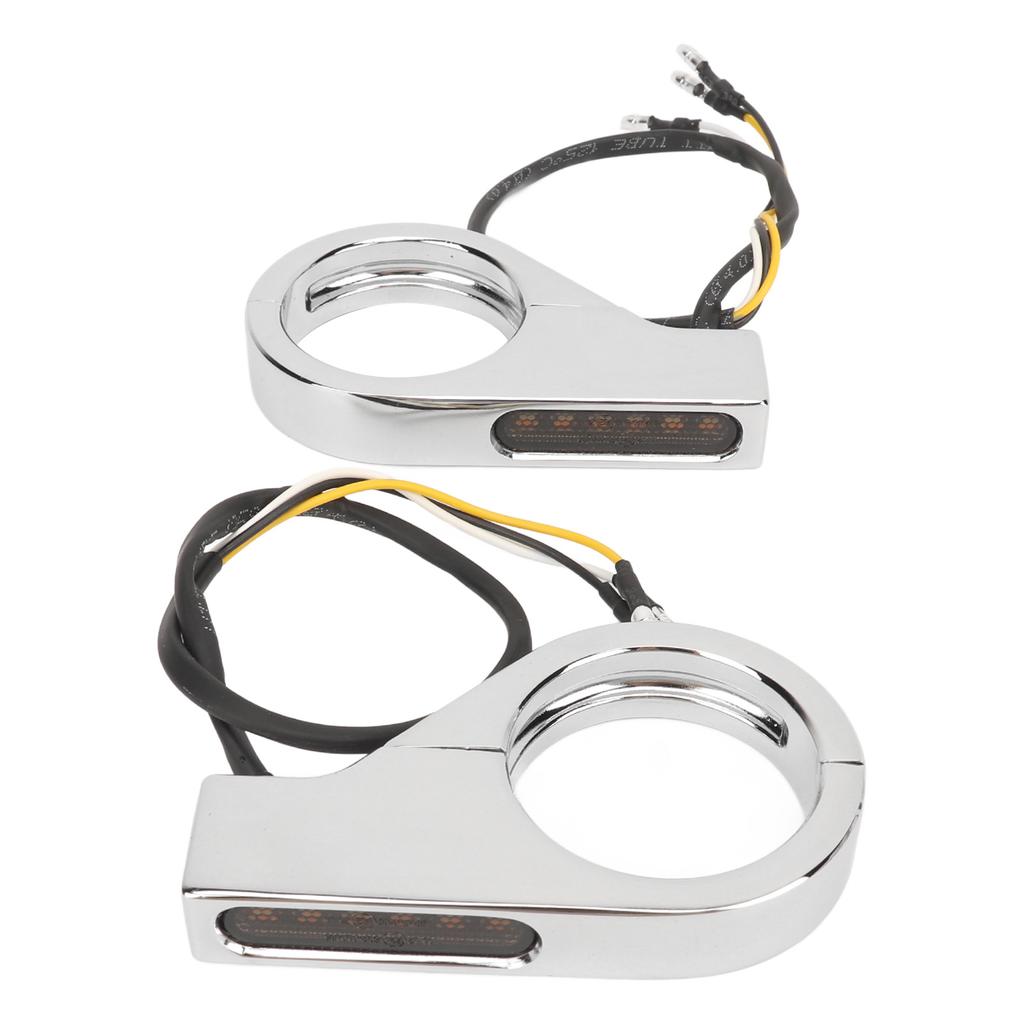 Front Fork LED Turn Signal Light High Brightness Stability Fork Clamp Indicators Lights for 41MM Fork