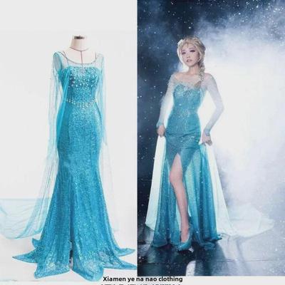 Adult Elsa Princess Frozen Dress - Large Size XXXL