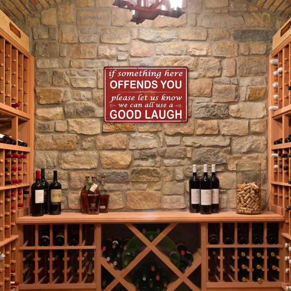 Funny Bar Sign Man Cave Vintage Metal Sign If Offensive Here Sign For Garage Home Bar Wall Decoration Display Piece Artwork