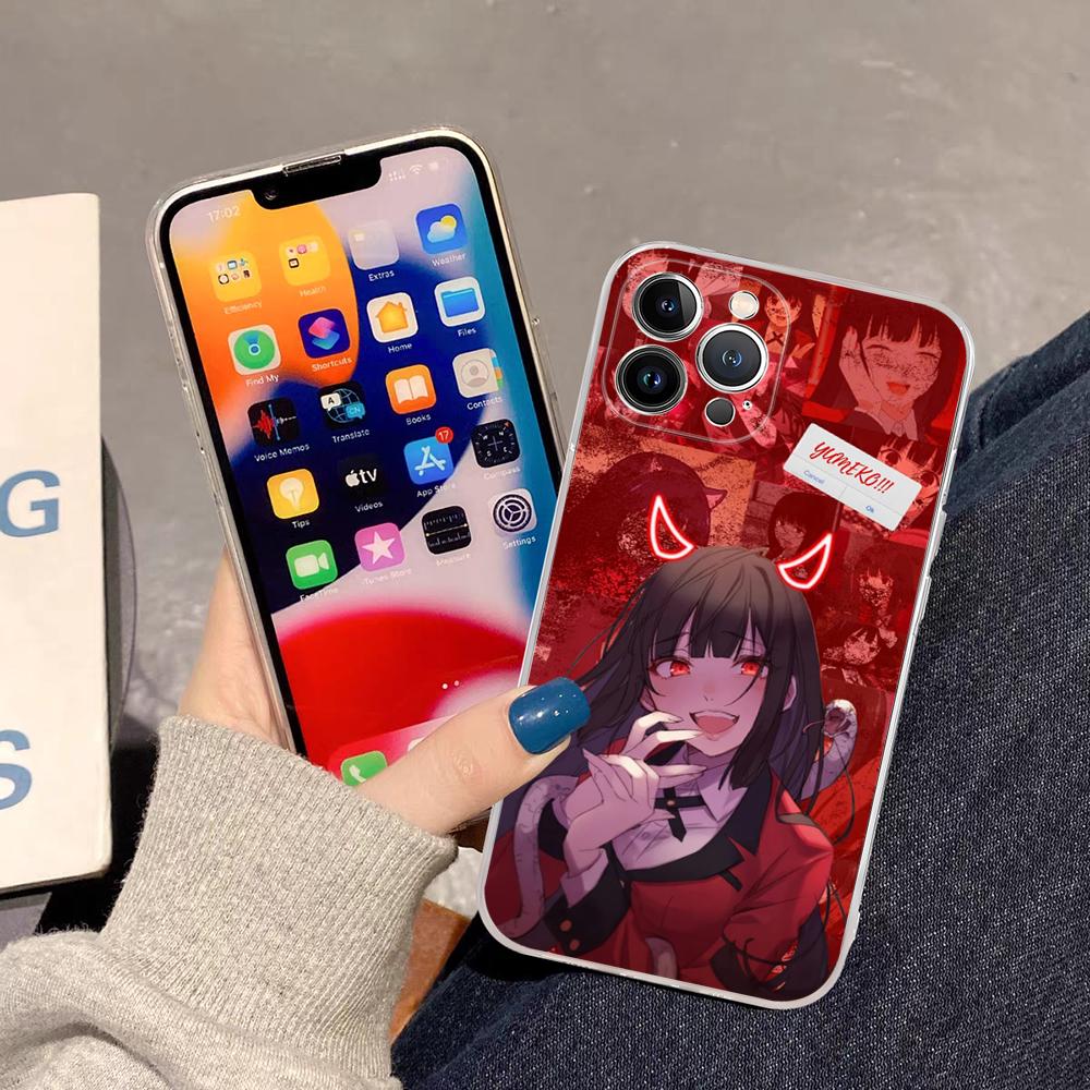 Japanese Anime Kakegurui Jabami Yumeko Phone Case For iPhone 16 15 14 11 12 13 Mini Pro XS Max Cover 6 7 8 Plus X Funda Shell