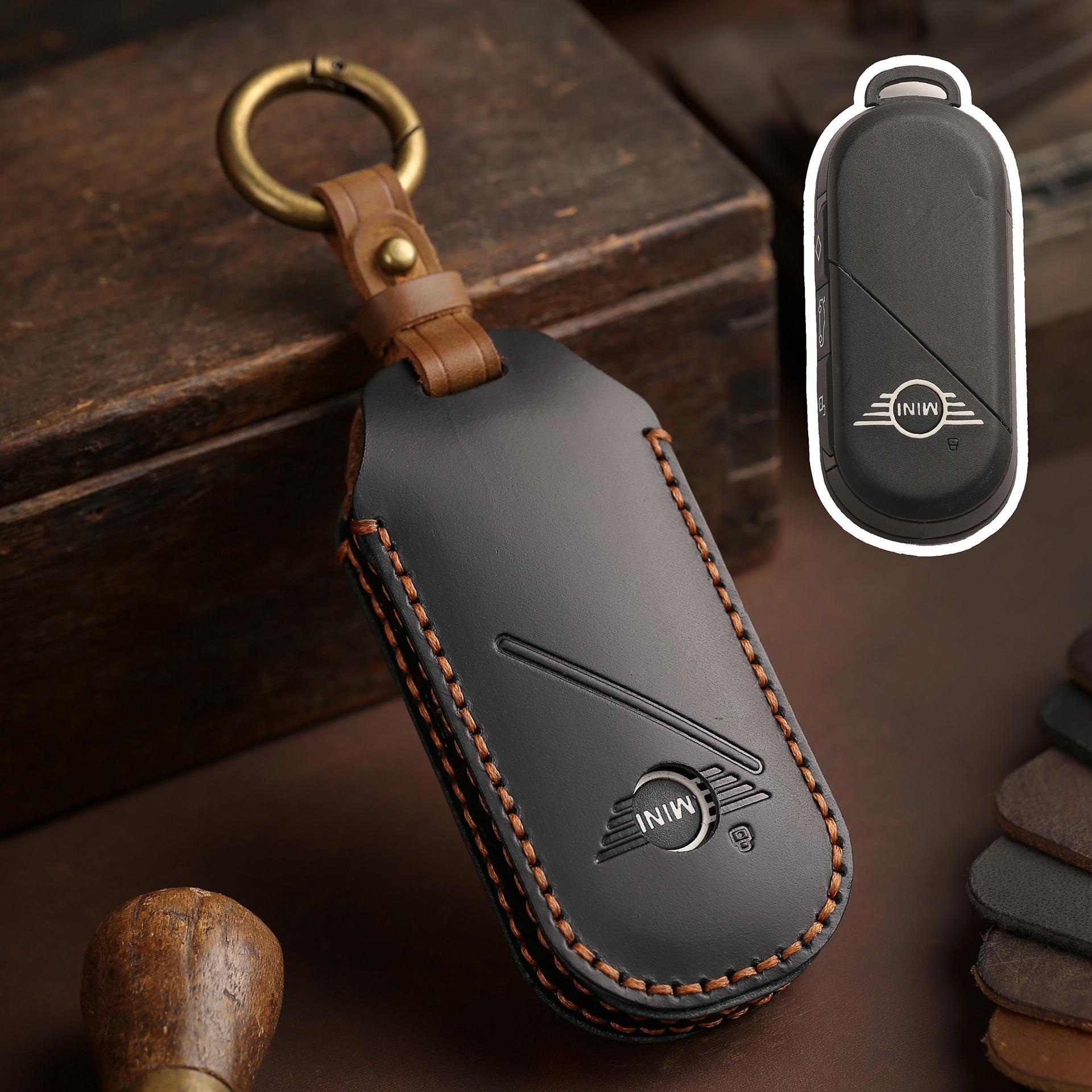 

Special bmw mini key cover countryman cooper one car protective case mini leather чорний