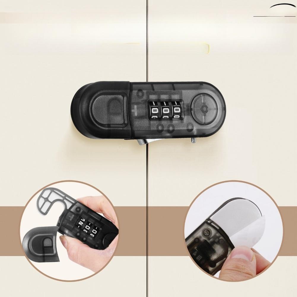 Multifunctional Cabinet Password Lock with AntiPinch Feature Child Safety Combination Lock for Refrigerator and Wardrobe