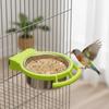 Detachable Bird Feeding Dish Stainless Steel Parrot Food Cup Bird Drinking Cup  Bird Perch