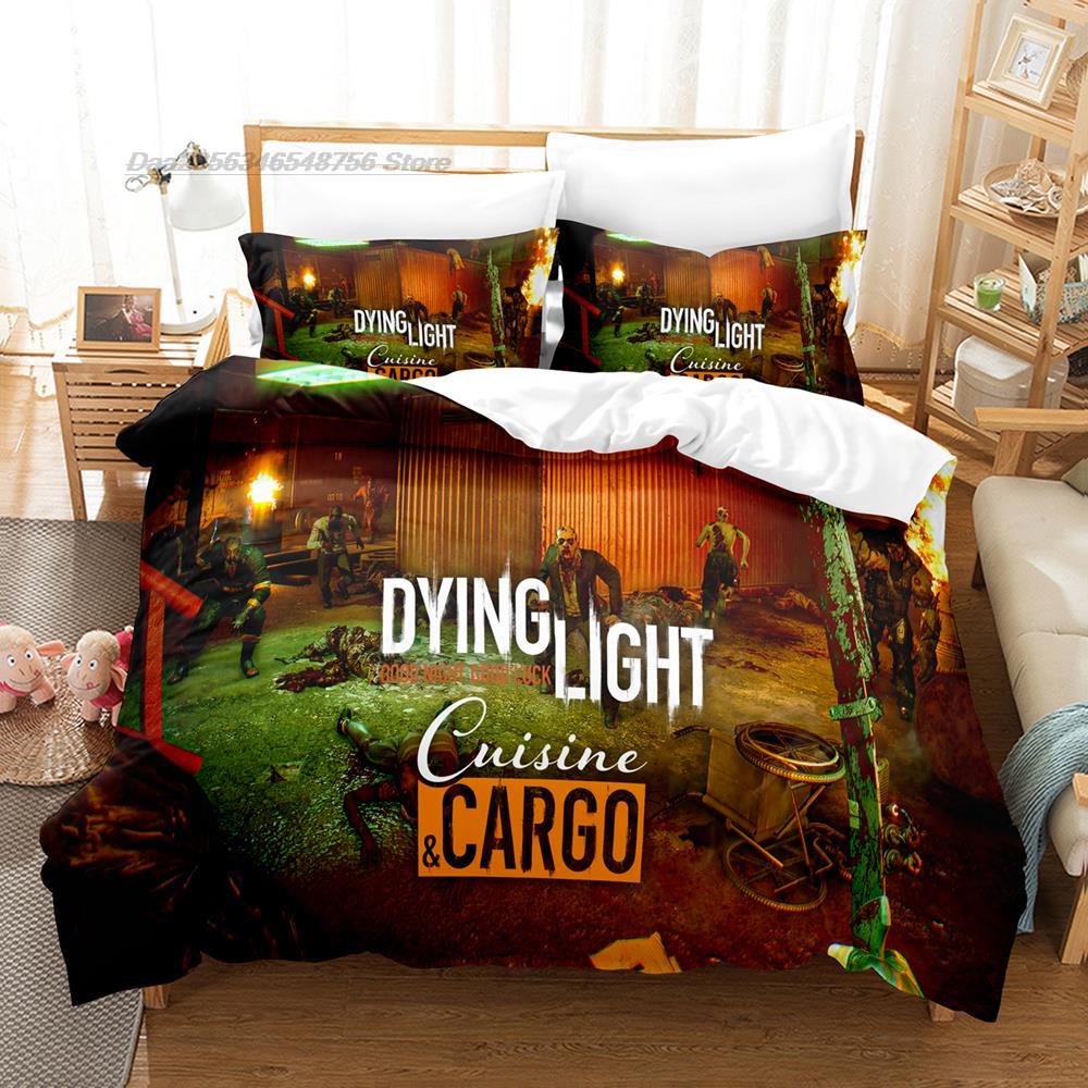 

Постельное белье Dying Light 2 Комплект постельного белья Односпальный Twin Full Queen King Размерный Комплект постельного белья для спальни взрослого ребенка Комплекты одеял 3D Печать Игра Аниме Comforter (quilt)-EU Single(135*200cm)3pcs