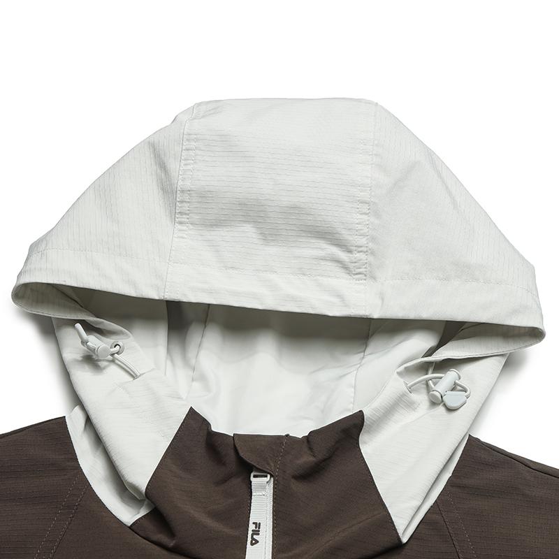 FILA Original Fashion Personality Trendy Retro Classic Casual Versatile Comfortable Loose Hooded Woven Letter Brand Logo Jacket F11M539709FBN