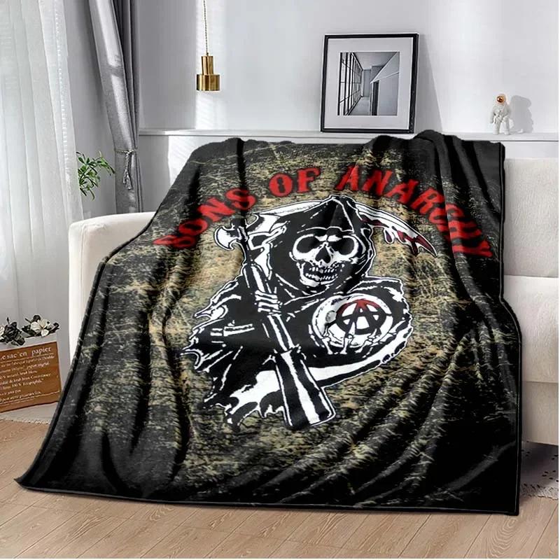 Jax Teller SONS OF ANARCHY Charlie Hunnam Throw Blanket Shawl Cloak Bedroom Living Room Sofa Couverture Chaude Manta Caliente