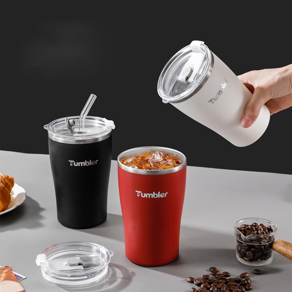 500ml Thermal Water Bottle 304 Stainless Steel Double Wall Insulated Milk Coffee Mug Large Capacity Sealed Water Cup For Student