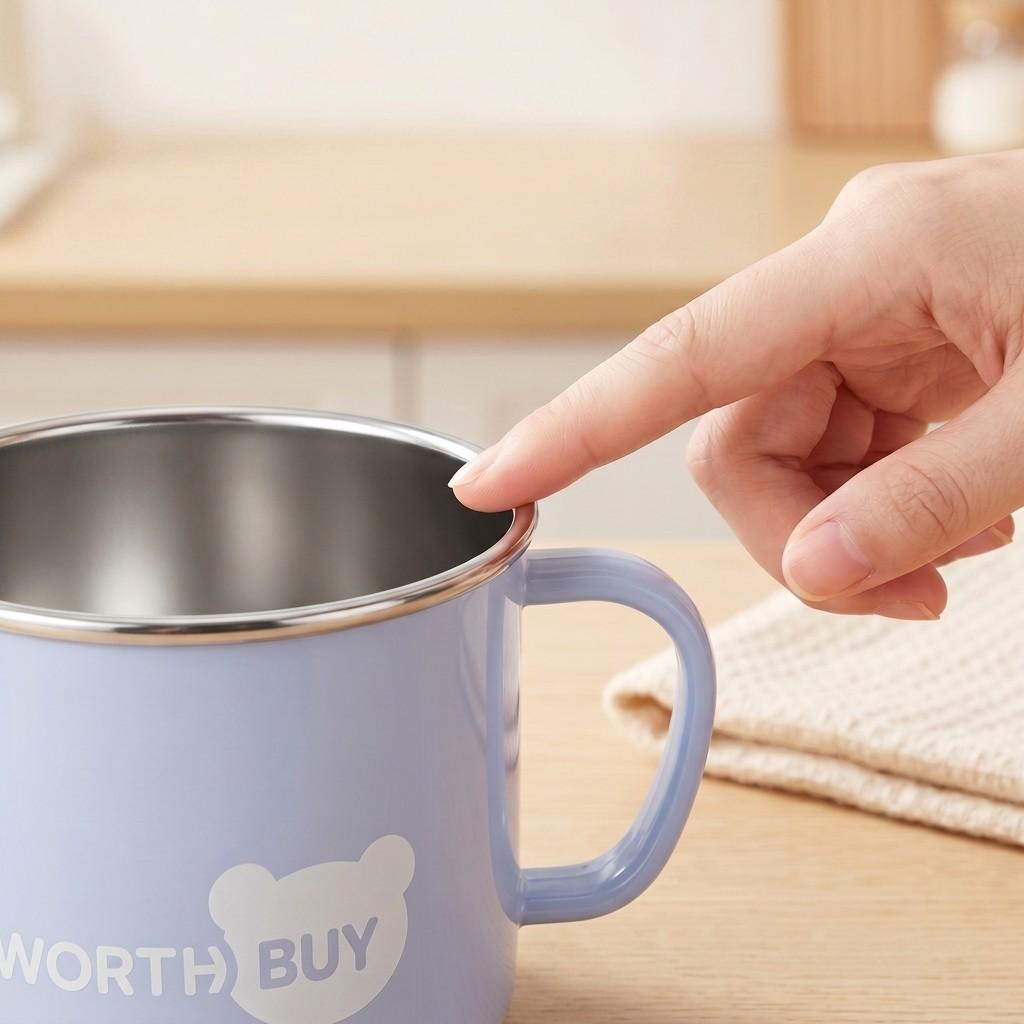 Kawaii 330ml 316 Stainless Steel Coffee Mug with Lid Anti-scald Cute Tea Cups for Kids Women Portable Drinkware Dishwasher Safe
