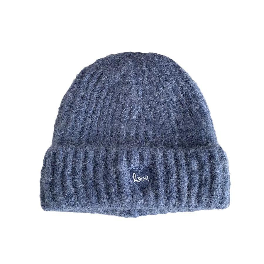 Jesień i Zima Nowa Czerwono-Biała Ciepła Czapka z Dzianiny Ankola Wersja Koreańska Ochrona Uszu Twarzy Mała Wełniana Czapka