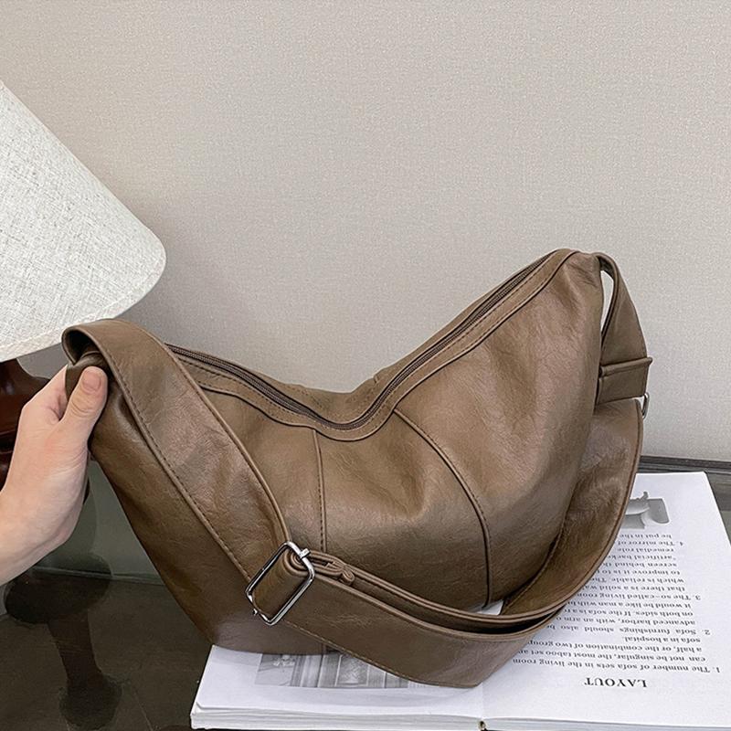 Yogodlns Vintage Crossbody Bags for Women Large Capacity Luxury Handbags Solid Soft Shoulder Bags Female Casual Travel Hobos Bag