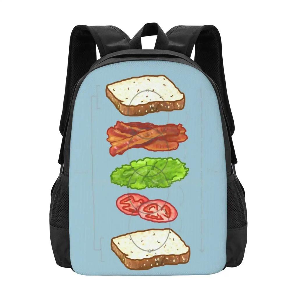 Blt Perfection Blueprint Tm Hot Sale Schoolbag Backpack Fashion Bags Burger Blt Blueprint Technical Science Engineering Food