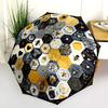 Circle Animals  pattern, automatic folding umbrella, portable and foldable design, 8 ribs, a Christmas or birthday gift.