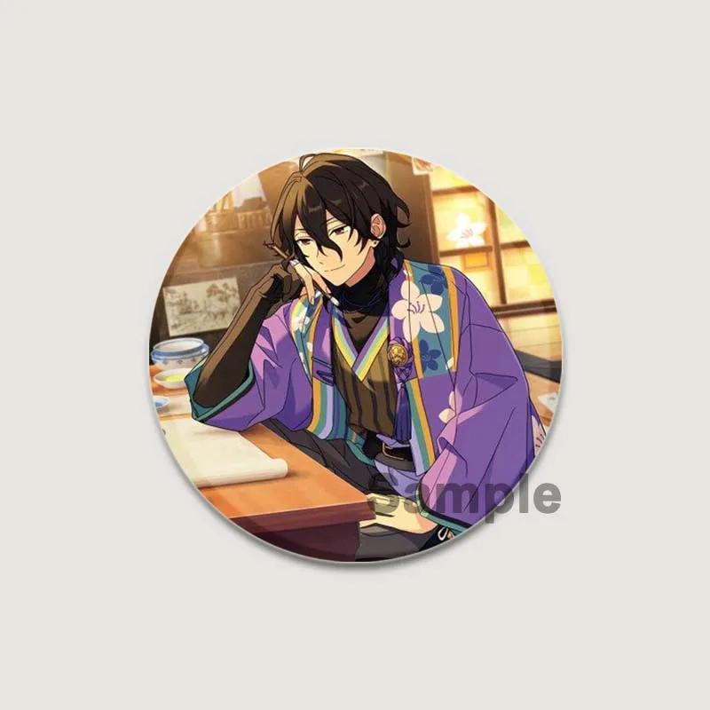 32/44/58mm Anime Ensemble Stars Pins Cartoon Characters Rei Sakuma Badge Handmade Brooches Breastpin for Backpack Clothes Gift Accessory