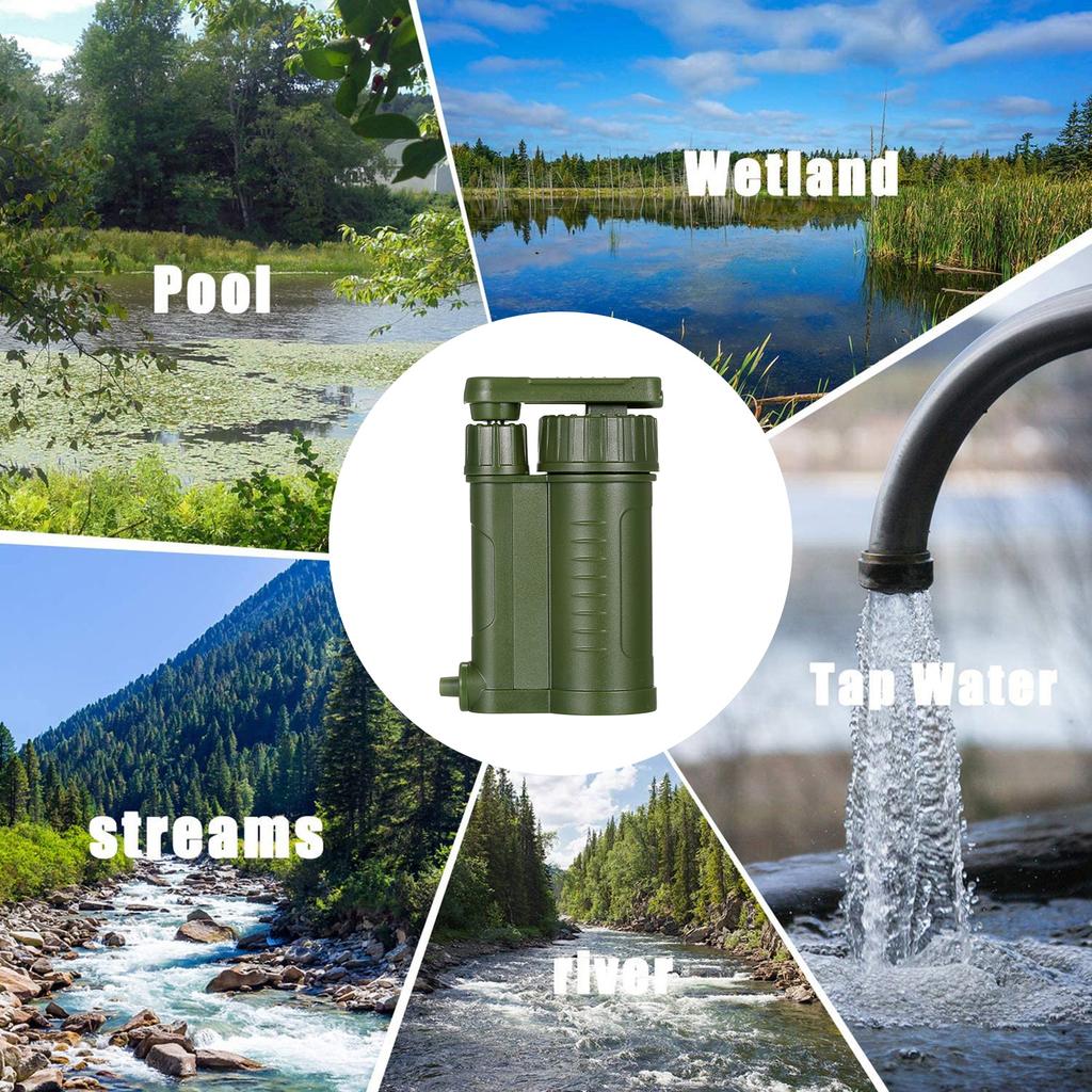 Outdoor Water Filtration System Water Purifier Water Filter for Camping Hiking Emergency Fishing