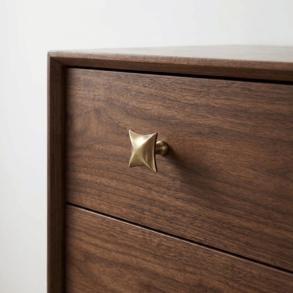 Zinc Zinc Zinc Alloy Cabinet Knobs Four Point Star Furniture Handles  Storage Drawers