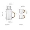 Hammered Glass Water Pitcher with Rope Handle – Heat Resistant, Large Capacity Cold Water Jug Water Botter