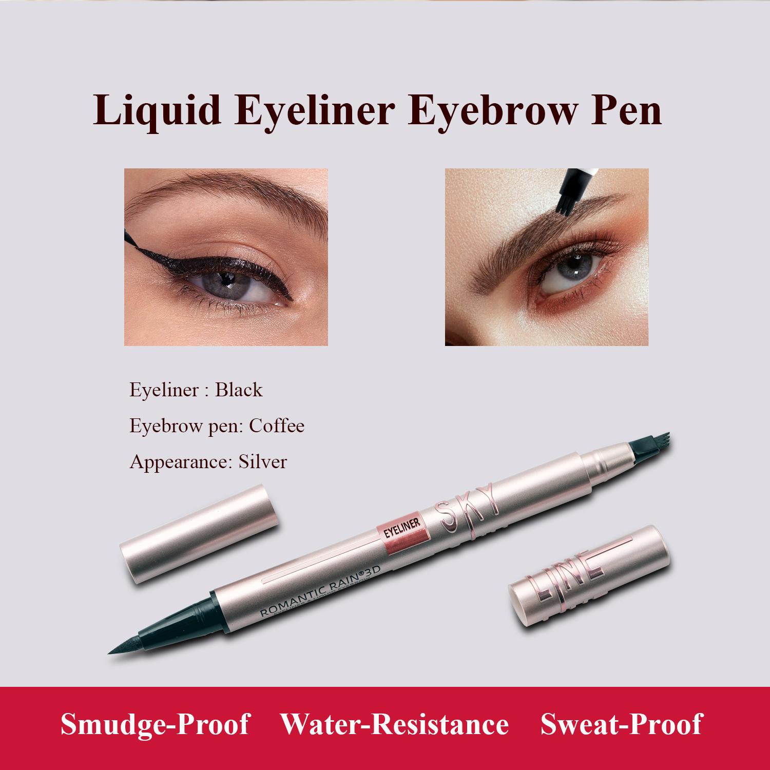 

Водостойкая жидкая двухсторонняя подводка для глаз и бровей, устойчивая к размазыванию и переносу, долговечная краска, процесс распыления серебряный