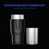 Strong Cooling Low Decibel Silence Design Smart Cooling Car Cup Electric Coffee Milk Cooler Beverage Mug With LED Blue
