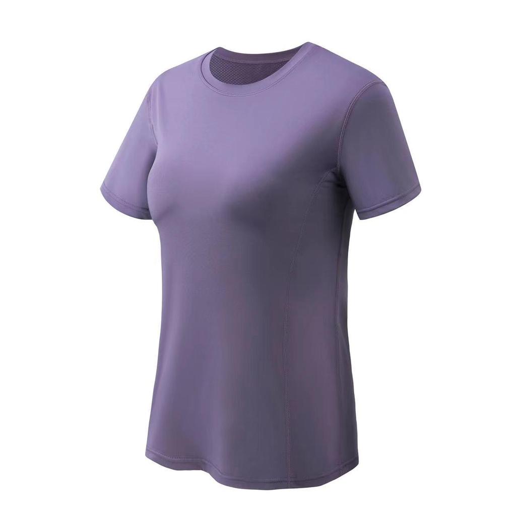 Quick-Dry Breathable Yoga Running Shirt - Short-Sleeved, Round Neck, Fitness Training Top