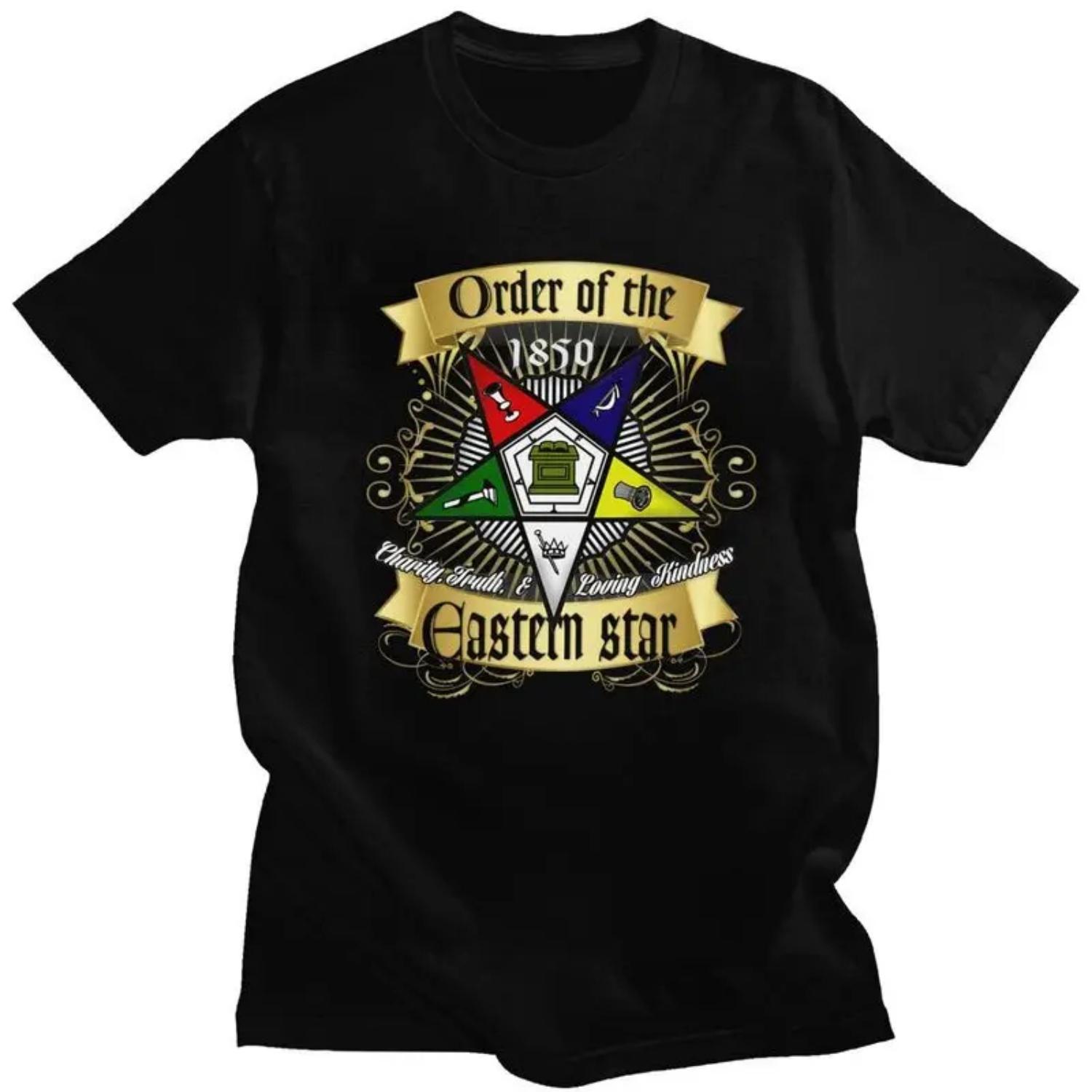 

Custom Trendy OES Emblem Order Of The Eastern Star T Shirt Men Short Sleeves 100% Cotton T-shirt Tee Tops Streetwear Tshirt S разноцветный