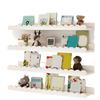 Goede-Gekartelde Planken 4 STUKS, 15,6 Inch Witte Zwevende Kinderkamer Boekenplank-Kinder Wanddecoratie