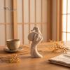 Unique Minimalist Holiday Art Pieces Abstract Santa Claus Ornament, Sandstone Texture 3D Print Decor Statues, Artistic Figurines for Tabletop Entrance