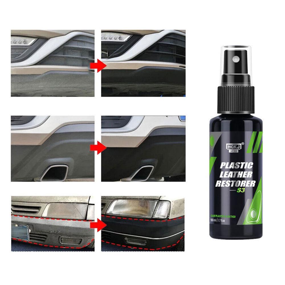 50/100/300ml HGKJ AUTO S3 Plastic Leather Refurbishment Restorer Quick Coat Agent For Car Interior Leather Renovator With Sponge
