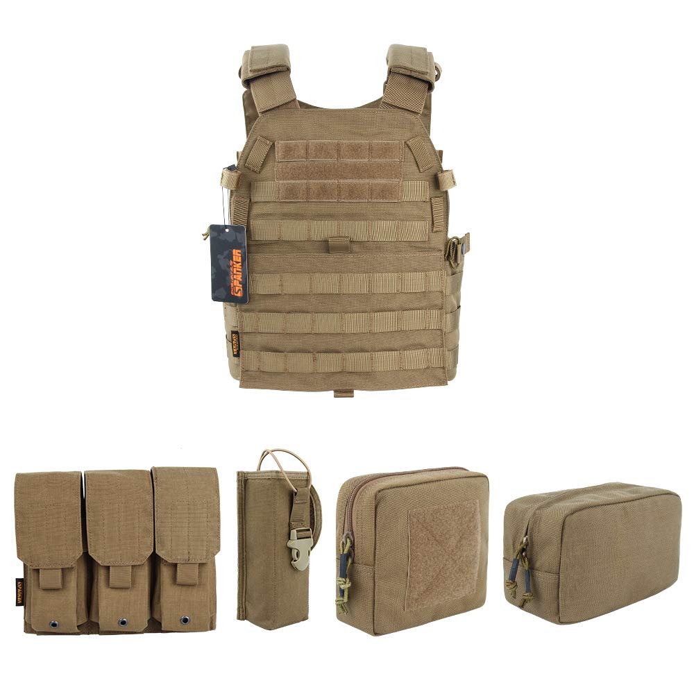 ELITE JPC Nylon Multicam Plate Carrier Vest Multicam Tactical Airsoft Pouch Plate Carrier [EXCELLENT SPANKER] - Lightweight, Vest, Armor, Included,