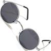 [Berkuto] Silver X Smoke Sunglasses, Eyeglasses, Fashion Glasses, Fashion Glasses, Men's, Women's, Round, Square, Transparent, Tinted, Small, Large,
