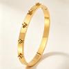Titanium Steel , Light Luxury Gold Square Diamond-encrusted  for Women, Fashionable and Personalized High-end G-style .