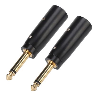 2Pcs Mono Adapter GoldPlated XLR Interface Audio Equipment Plug Converter Accessories