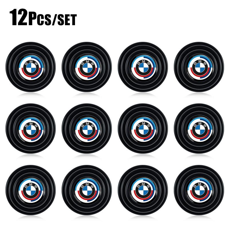 SHEJ3 4/12Pcs Soundproof Silicone Pad Car Styling Door Crash Pad Stickers For BMW G80 G06 G07 G42 G14 G15 G16 F82 F20 F21 F83 M2 M3 M4