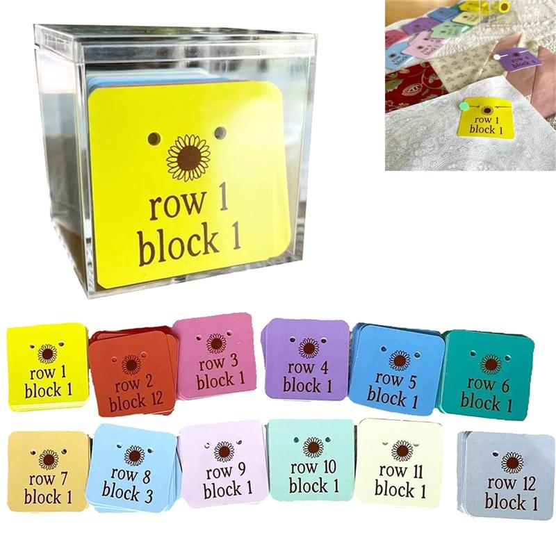 

Маркеры рядов для лоскутного шитья. Бумажная карточка с отверстиями для концепций шитья и квилтинга.