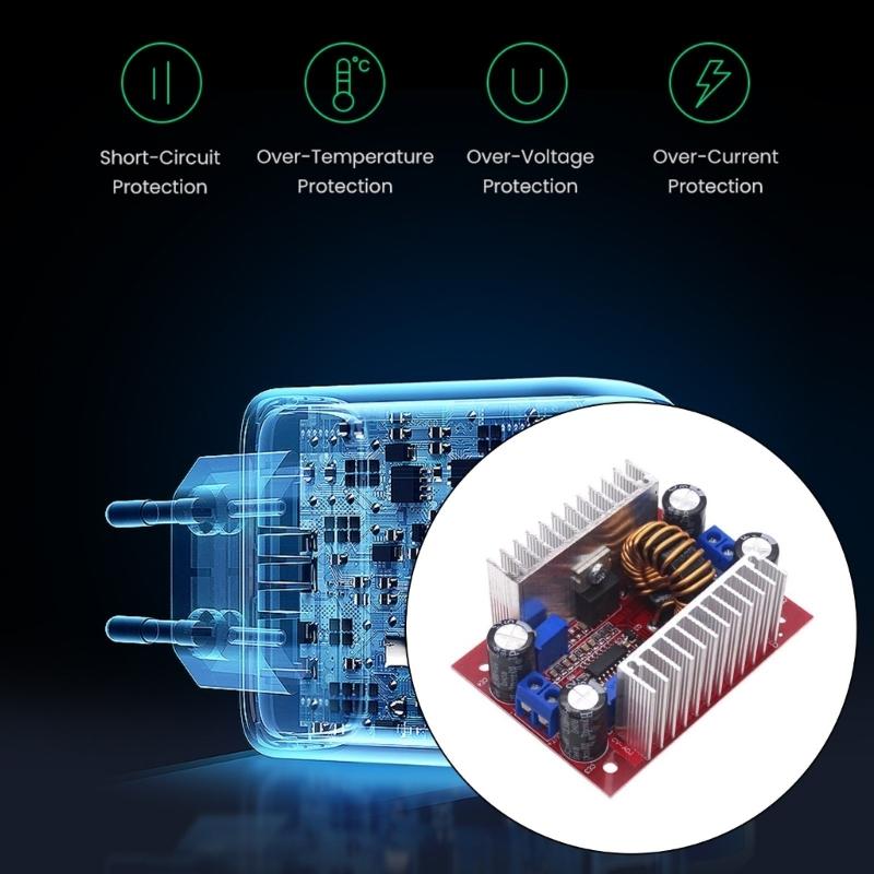 DC400W 15A Boost Converters with Wide Input Voltages Ranges for LED Lighting and Battery Charging Boosting Module