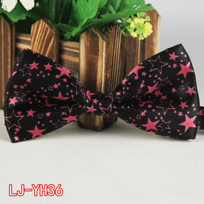 Męska poliestrowa jedwabna mucha z kreskówkowym nadrukiem na wesela i wydarzenia