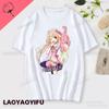 If You Work You Lose - Anzu Futaba Version T-Shirt 2024 New Kawaii Anime Cotton T-shirt Tees for Men Funny Cartoon Otaku Tshirt
