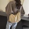 Einfarbige Umhängetasche Studenten Schultertasche mit großer Kapazität Damen Hobo-Tasche