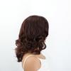 Synthetic Elegant Short Curly Wave Hair Brown Bob Wig Side Parting Wig for Women Natural Fluffy Daily Cosplay Party Use