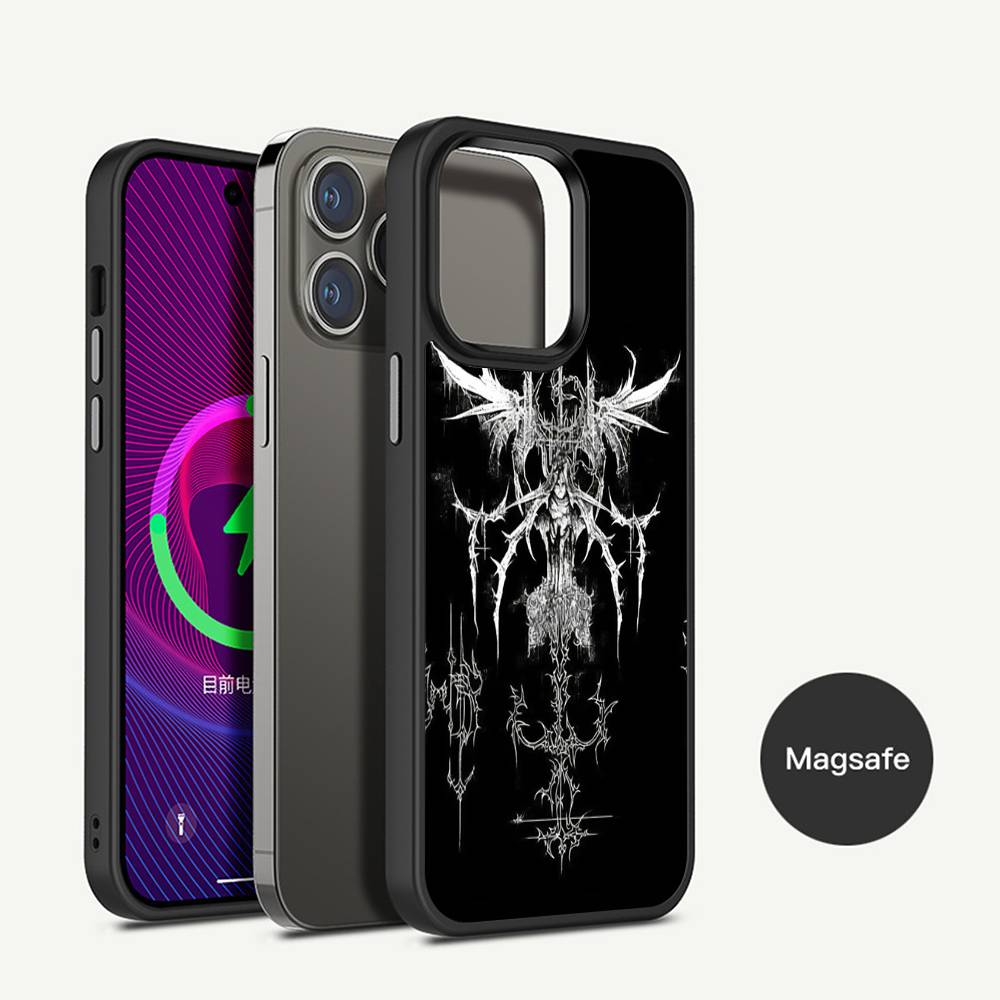 Gothic Girl Sculpture Phone Case Magnetic Case For iPhone 17 16 14 13 12 11 15 Pro Max For Wireless Charge Cover