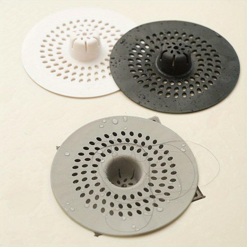 Silicone Drain Cover Hair Catcher, Bathroom Sink Strainer Shower Drain Stopper, Circular Bathtub Drain Protector