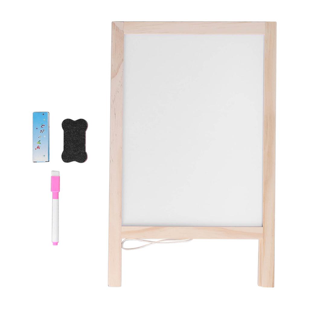 Kids Easel Double Sided Foldable Standing Large Painting Space Poplar Structure Wooden Easel 25x40cm with Accessories