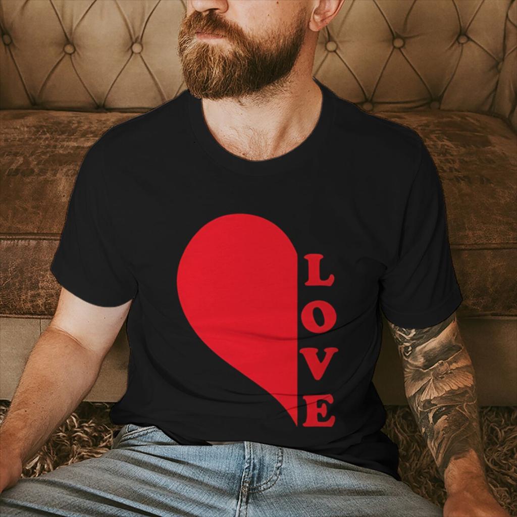 Red Heart Print Couples Graphics Matching Tshirt LOVE Fashion Vintage Women Men Casual Valentines Day Gifts Lovers Tee Shirt